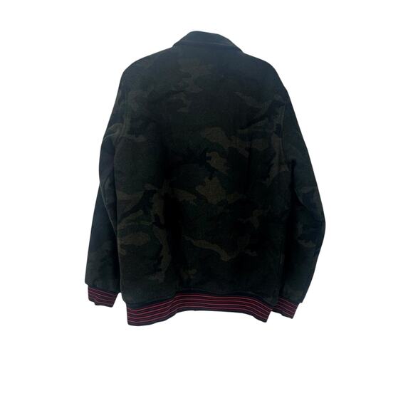 Acapulco Gold Men's Camouflage Wool Bomber Jacket Long Sleeve Green Size XL NWOT - Picture 2 of 8